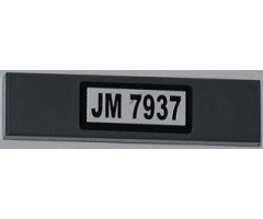 Tile 1 x 4 with 'JM 7937' Pattern (Sticker) - Set 7937