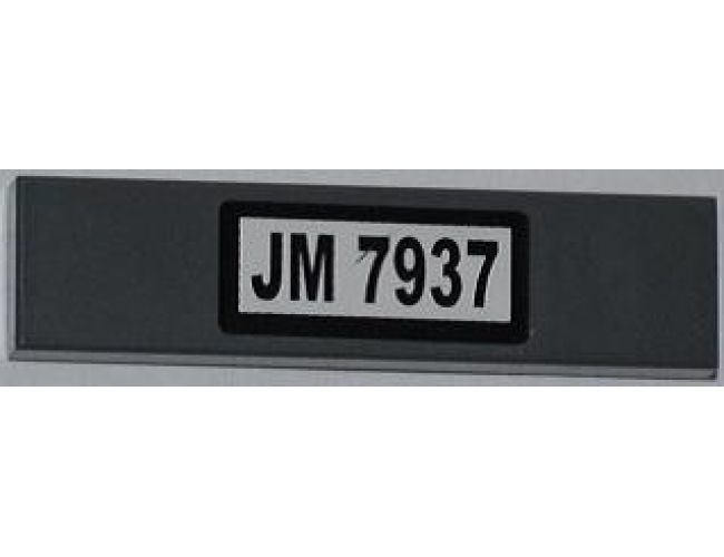 Tile 1 x 4 with 'JM 7937' Pattern (Sticker) - Set 7937