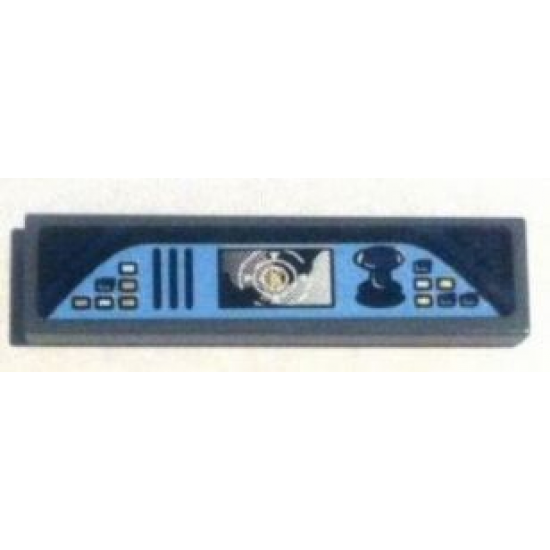 Tile 1 x 4 with Control Panel Pattern (Sticker) - Set 6869