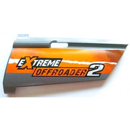 Technic, Panel Fairing #20 Large Long, Small Hole, Side A with 'EXTREME OFFROADER 2' Pattern (Sticker) - Set 8297
