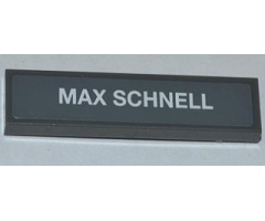 Tile 1 x 4 with 'MAX SCHNELL' Pattern (Sticker) - Set 9485