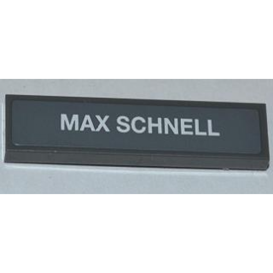 Tile 1 x 4 with 'MAX SCHNELL' Pattern (Sticker) - Set 9485