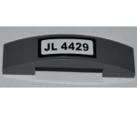 Slope, Curved 4 x 1 Double with 'JL 4429' Pattern (Sticker) - Set 4429