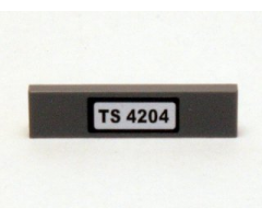 Tile 1 x 4 with 'TS 4204' Pattern (Sticker) - Set 4204