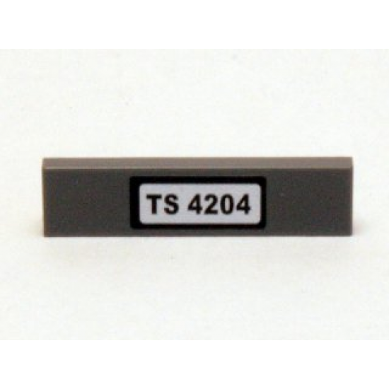 Tile 1 x 4 with 'TS 4204' Pattern (Sticker) - Set 4204