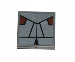 Tile 2 x 2 with SW Sith Pattern (Sticker) - Set 7957