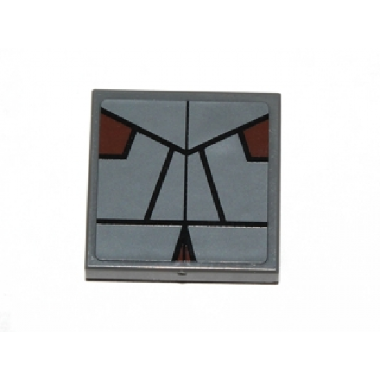 Tile 2 x 2 with SW Sith Pattern (Sticker) - Set 7957