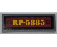 Tile 1 x 3 with 'RP-5885' Pattern (Sticker) - Set 5885