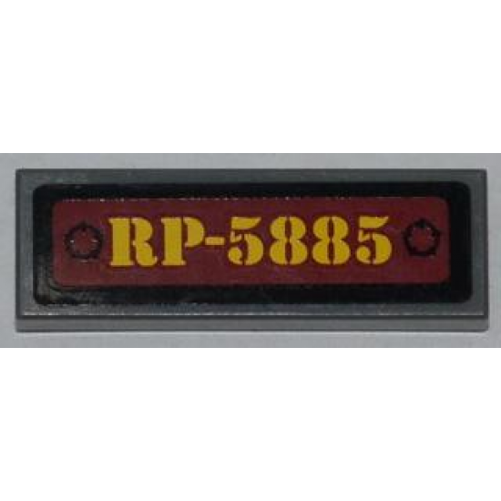 Tile 1 x 3 with 'RP-5885' Pattern (Sticker) - Set 5885