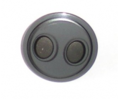 Minifigure, Shield Round with Groove and Silver Ovals Pattern