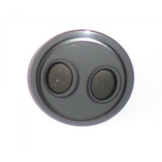 Minifigure, Shield Round with Groove and Silver Ovals Pattern