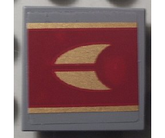 Tile 2 x 2 with SW Republic Attack Cruiser Pattern (Sticker) - Set 8039