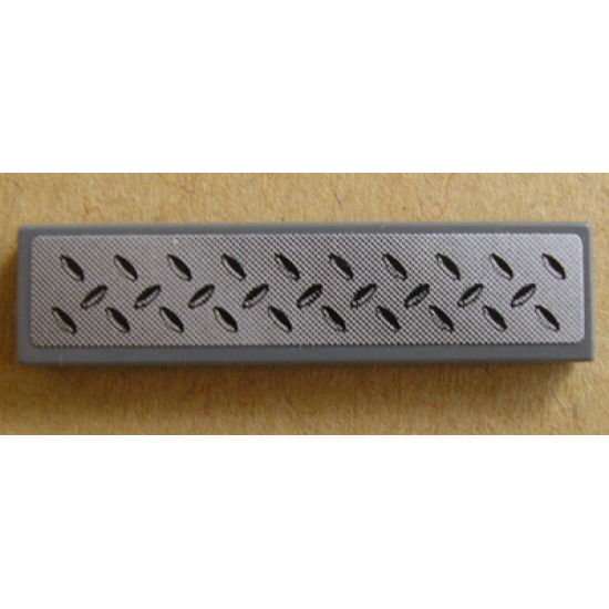 Tile 1 x 4 with Tread Plate Pattern (Sticker) - Set 8134