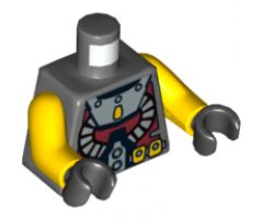 Torso Atlantis Diver Two Hoses and Yellow Belt Pattern / Yellow Arms / Black Hands