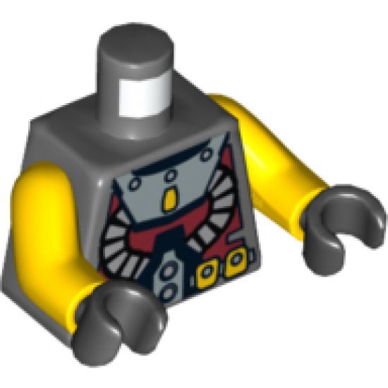 Torso Atlantis Diver Two Hoses and Yellow Belt Pattern / Yellow Arms / Black Hands