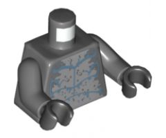 Torso Atlantis Hammerhead Warrior Pattern / Dark Bluish Gray Arms / Black Hands