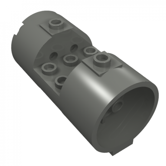 Cylinder 3 x 6 x 2 2/3 Horizontal - Round Connections Between Interior Studs