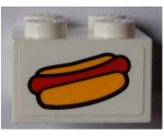 Brick 2 x 2 with Hot Dog Pattern (Sticker) - Set 60097
