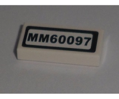 Tile 1 x 2 with 'MM60097' Pattern (Sticker) - Set 60097