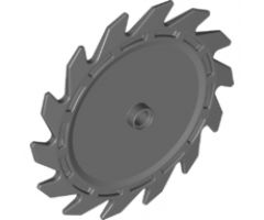 Technic Circular Saw Blade 9 x 9 with Pin Hole and Teeth in Same Direction