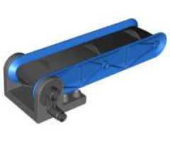 Duplo Conveyor Belt Type 2 on 4 x 4 Base with Blue Sides and Black Belt