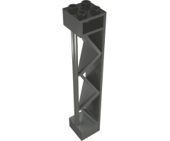 Support 2 x 2 x 10 Girder Triangular Vertical - Type 2 - Open Side Top, 1 Post & 1 Panel