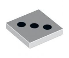 Tile 2 x 2 with 3 Black Dots Pattern