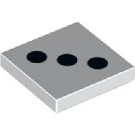 Tile 2 x 2 with 3 Black Dots Pattern