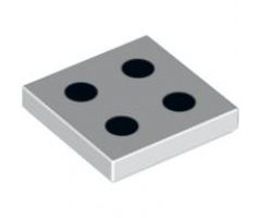 Tile 2 x 2 with 4 Black Dots Pattern