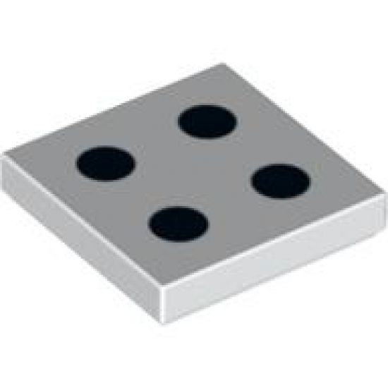 Tile 2 x 2 with 4 Black Dots Pattern