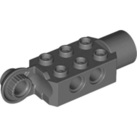 Technic, Brick Modified 2 x 3 with Pin Holes, Rotation Joint Ball Half (Vertical Side), Rotation Joint Socket