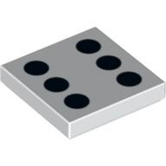 Tile 2 x 2 with 6 Black Dots Pattern