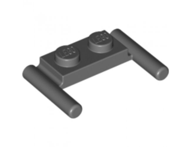 Plate, Modified 1 x 2 with Bar Handles - Flat Ends, Low Attachment