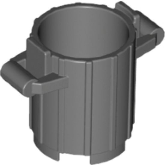 Container Trash Can with 2 Cover Holders