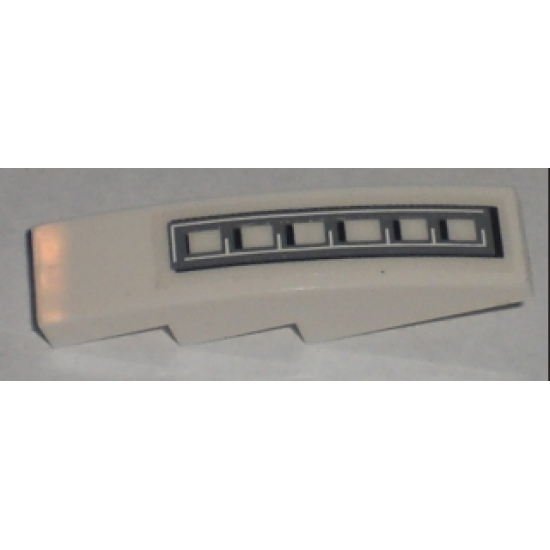 Slope, Curved 4 x 1 with Grille Pattern (Sticker) - Set 5971