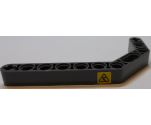 Technic, Liftarm 1 x 11.5 Double Bent Thick with Black Overhead Load Danger Sign on Yellow Background Pattern Model Right Side (Sticker) - Set 42055