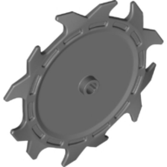 Technic Circular Saw Blade 9 x 9 with Frictionless Axle Hole and Teeth in Alternating Directions