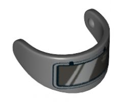 Minifigure, Headgear Accessory Visor Standard with Welding Visor Pattern