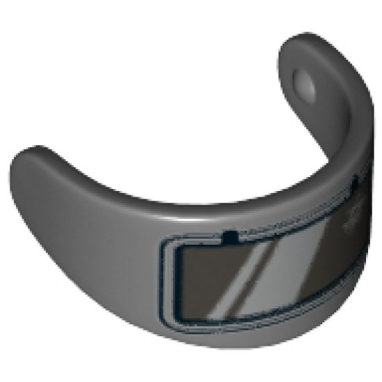 Minifigure, Headgear Accessory Visor Standard with Welding Visor Pattern