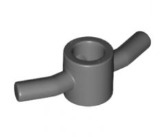 Minifigure, Utensil Spiral Pole Attachment with 2 Bent Handles and 3 Inside Ridges