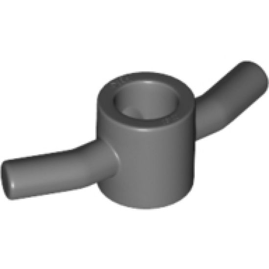 Minifigure, Utensil Spiral Pole Attachment with 2 Bent Handles and 3 Inside Ridges