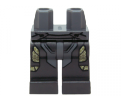 Hips and Pearl Dark Gray Legs with Dark Bluish Gray Armor and Yellow Honeycomb Pattern