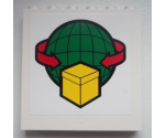 Panel 1 x 6 x 5 with Box and Arrows and Globe Pattern (Sticker) - Set 60020
