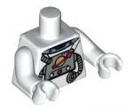 Torso Space with Classic Space Logo and Tubes Pattern / White Arms / White Hands