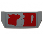 Vehicle, Spoiler with Bar Handle with Worn Dark Red Patches Pattern Model Left Side (Sticker) - Set 75099