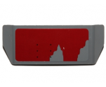 Vehicle, Spoiler with Bar Handle with Worn Dark Red Patches Pattern Model Right Side (Sticker) - Set 75099