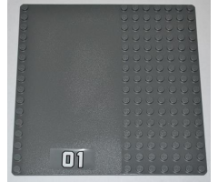 Baseplate, Road 16 x 16 with Driveway and '01' Small Pattern (Sticker) - Set 7208