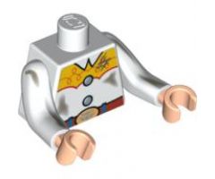 Torso Western Outfit Female with Dirt Stains Pattern (Jessie) / White Arms Long with Dark Tan Dirt Stains Pattern / Light Nougat Hands