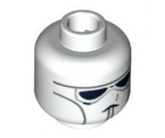 Minifigure, Head Alien with Face Mask with Black Goggles and Chin Lines Pattern (SW Clone Pilot) - Blocked Open Stud