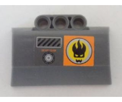 Technic, Panel Engine Block Half / Side Intake with Agents Dr. Inferno Logo and 'DO NOT COVER' Pattern Model Right Side (Sticker) - Set 8634